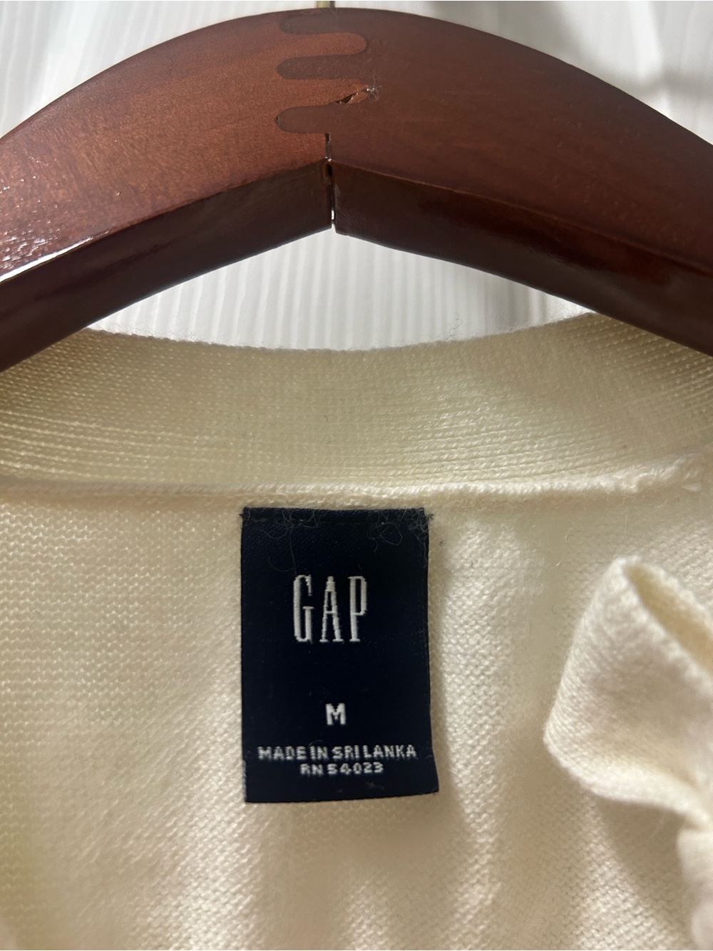 GAP cream Cotton Angora Rabbit Hair Blend Soft Fuzzy Sweater Top - Picture 3 of 4